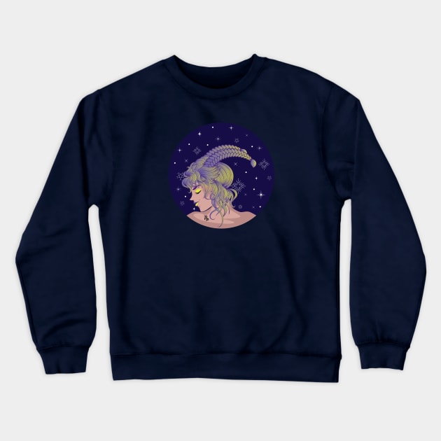 Capricorn girl Crewneck Sweatshirt by AnnArtshock